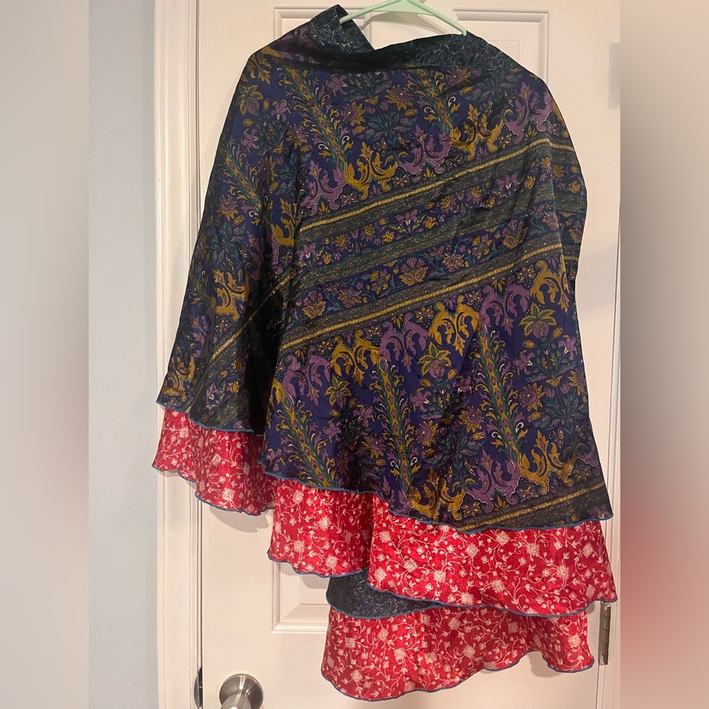 Silk wrap skirt that is reversible